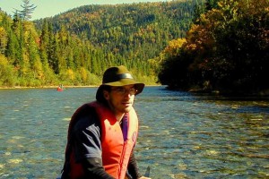 David Leblanc sur la rivière Assemetquagan